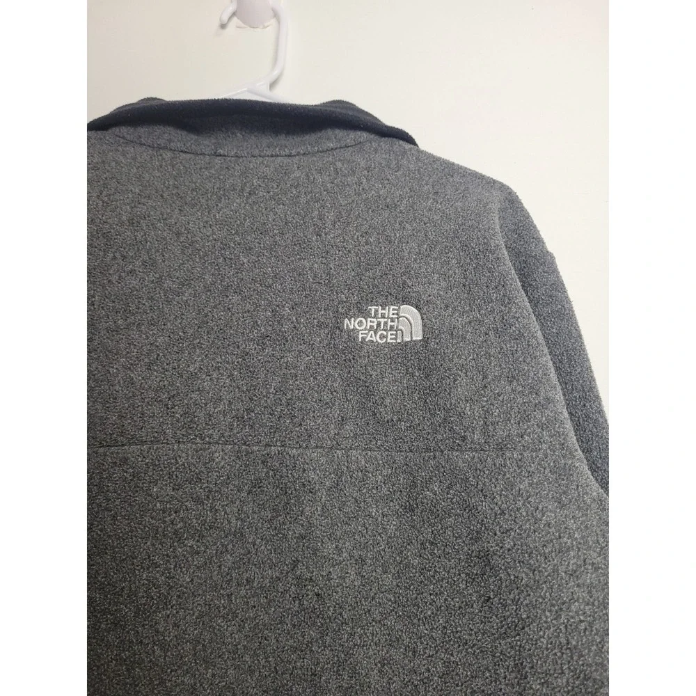 The North Face Mens Grey Quarter Zip Fleece Pullover Jacket Small S Regular